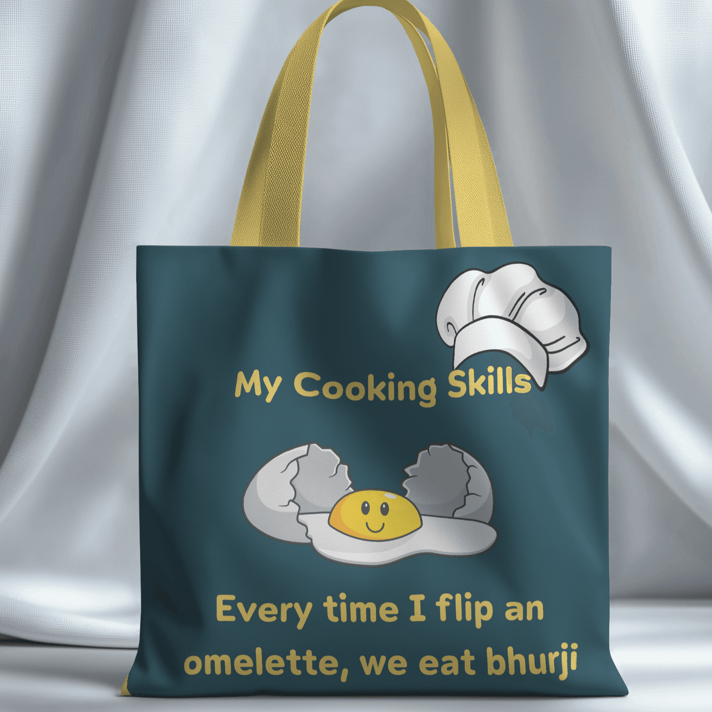 Cooking Skills Omlette to Bhurji Tote bag with Zipper