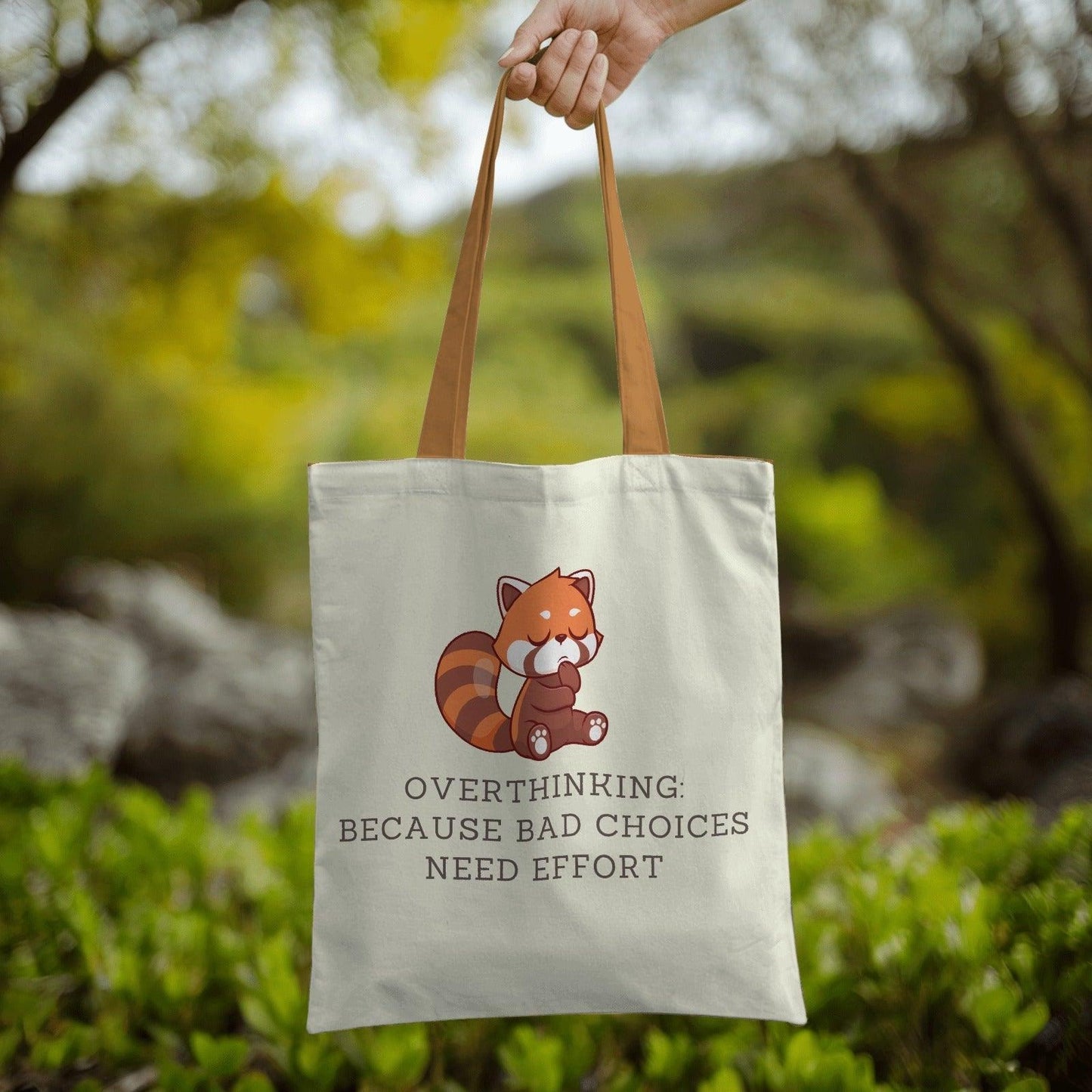 Overthinking! Because wrong choices need effort Tote bag with Zipper