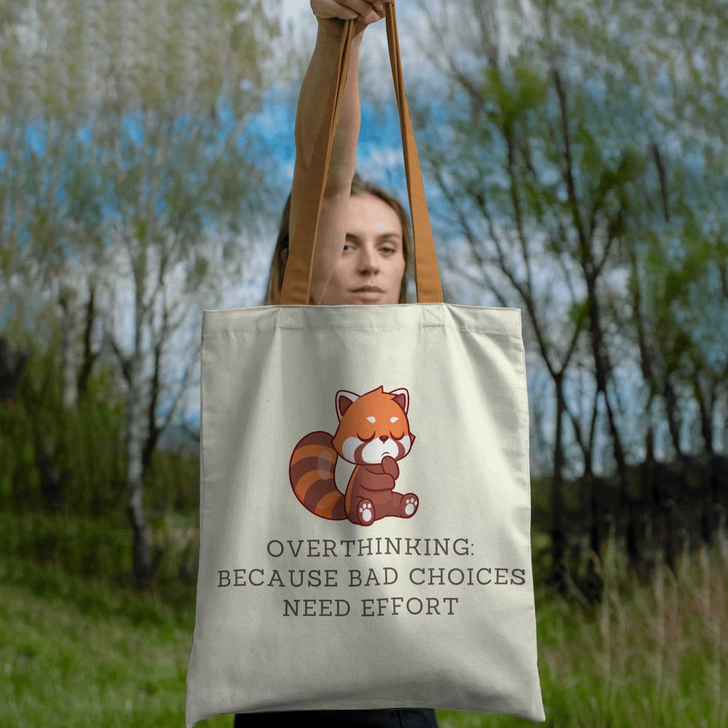 Overthinking! Because wrong choices need effort Tote bag with Zipper