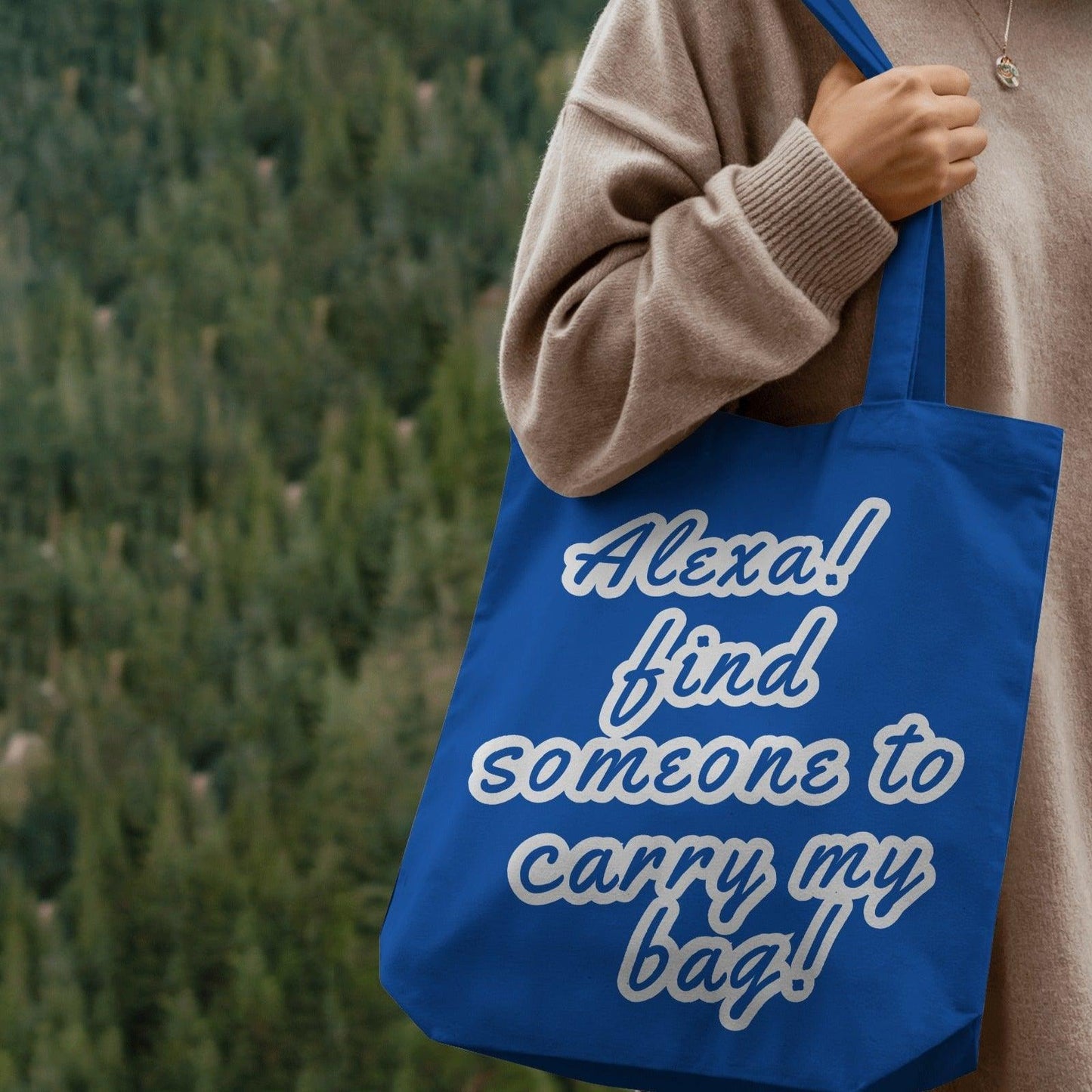 Alexa! Find Someone to Carry My Bag Tote Bag with Zipper