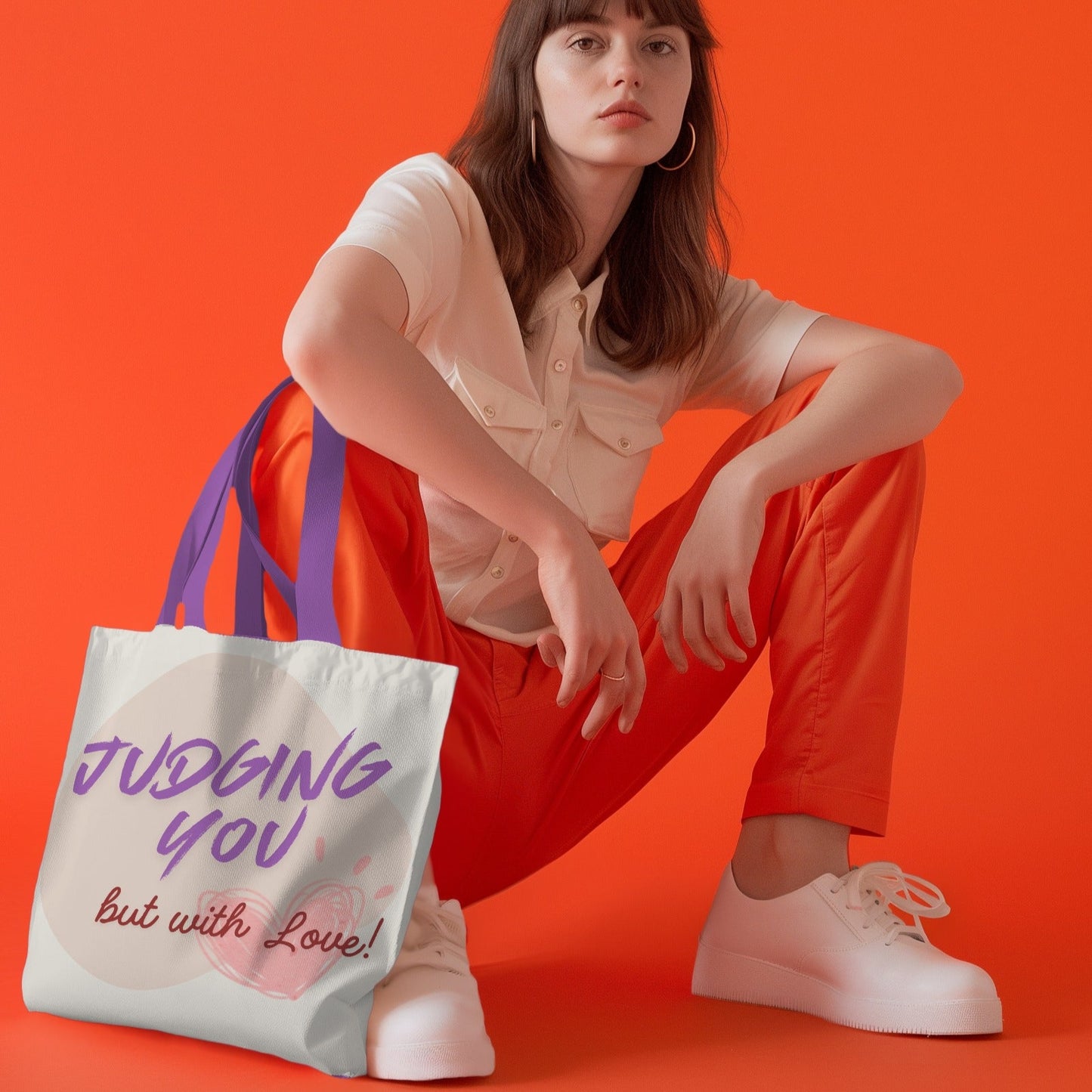 Judging You But with love Tote bag with Zipper