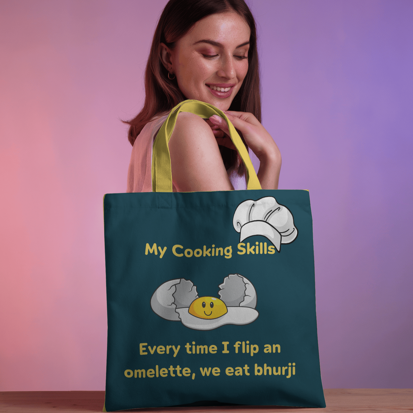 Cooking Skills Omletter to Bhurji Tote Bag with Zipper