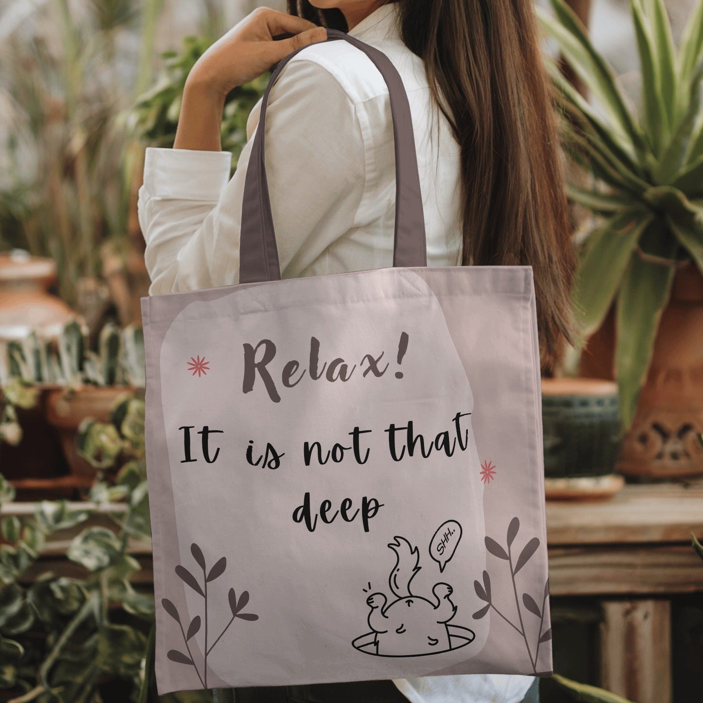 Relax! It is not that deep Tote bag with Zipper