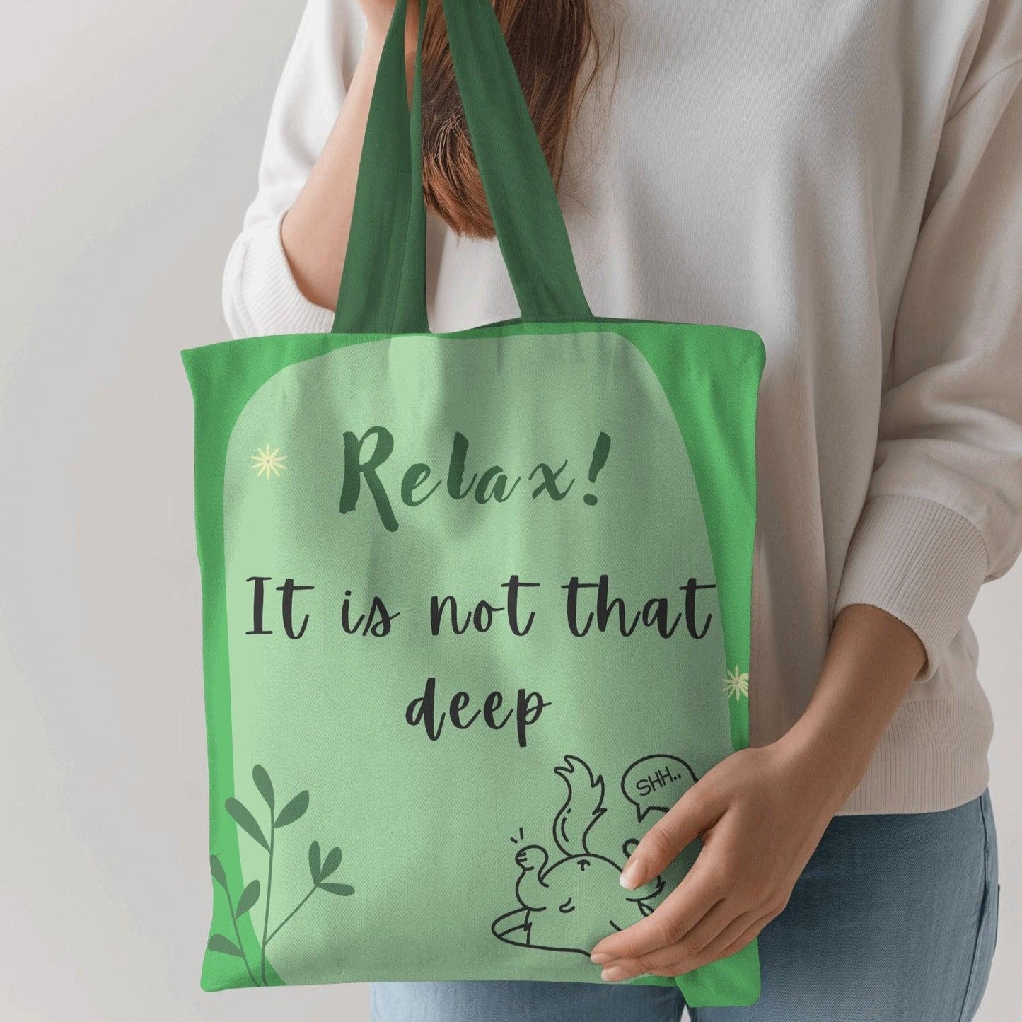 Relax! It is not that deep Tote bag with Zipper