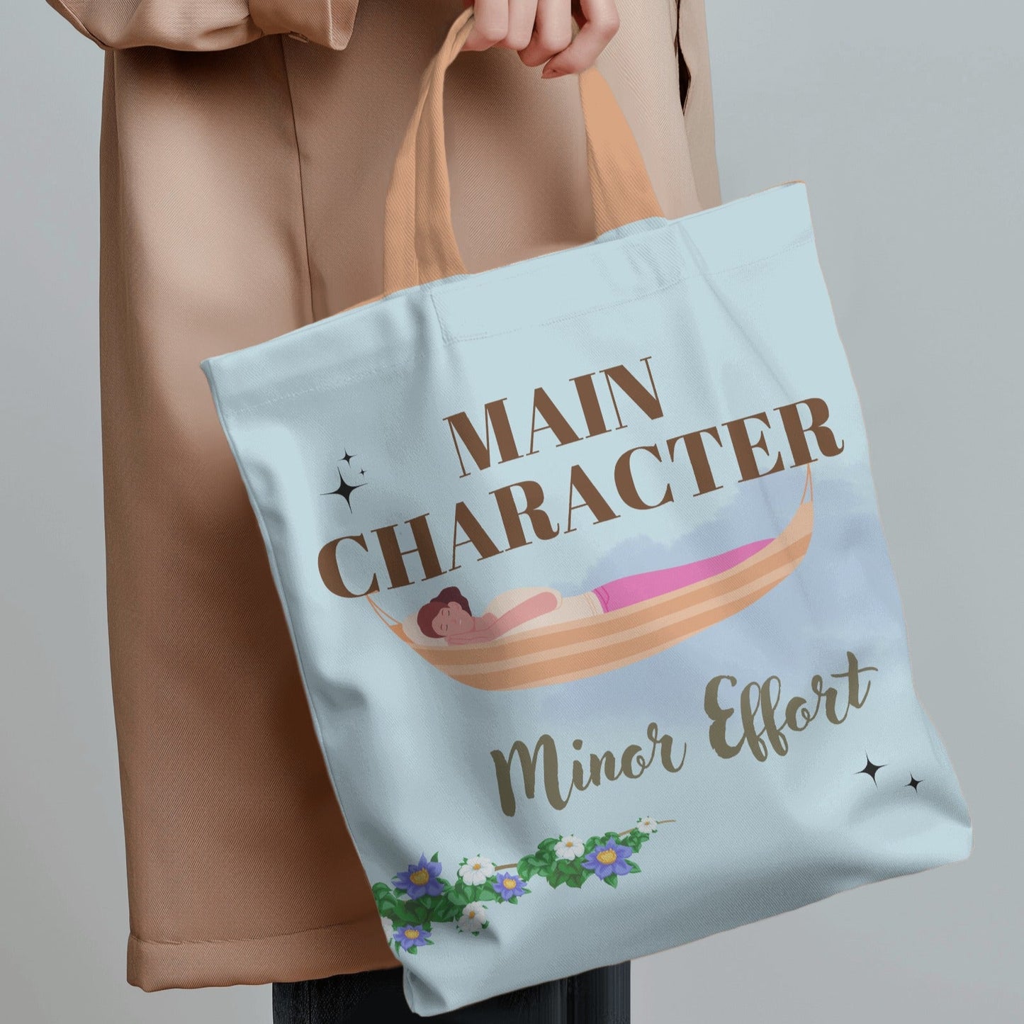 Main Character Minor Effort Tote bag with Zipper