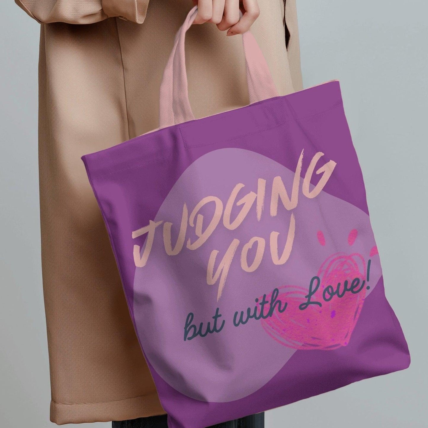 Judging You But with love Tote bag with Zipper